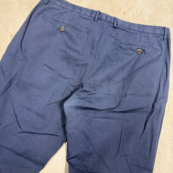 Boglioli Mens Mesh Chinos Cotton Trousers Blue Made in Italy 36x30 - Picture 8 of 9